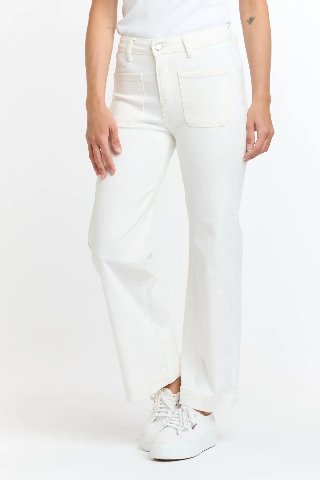 Bobbi 7/8 Denim Jeans - White
