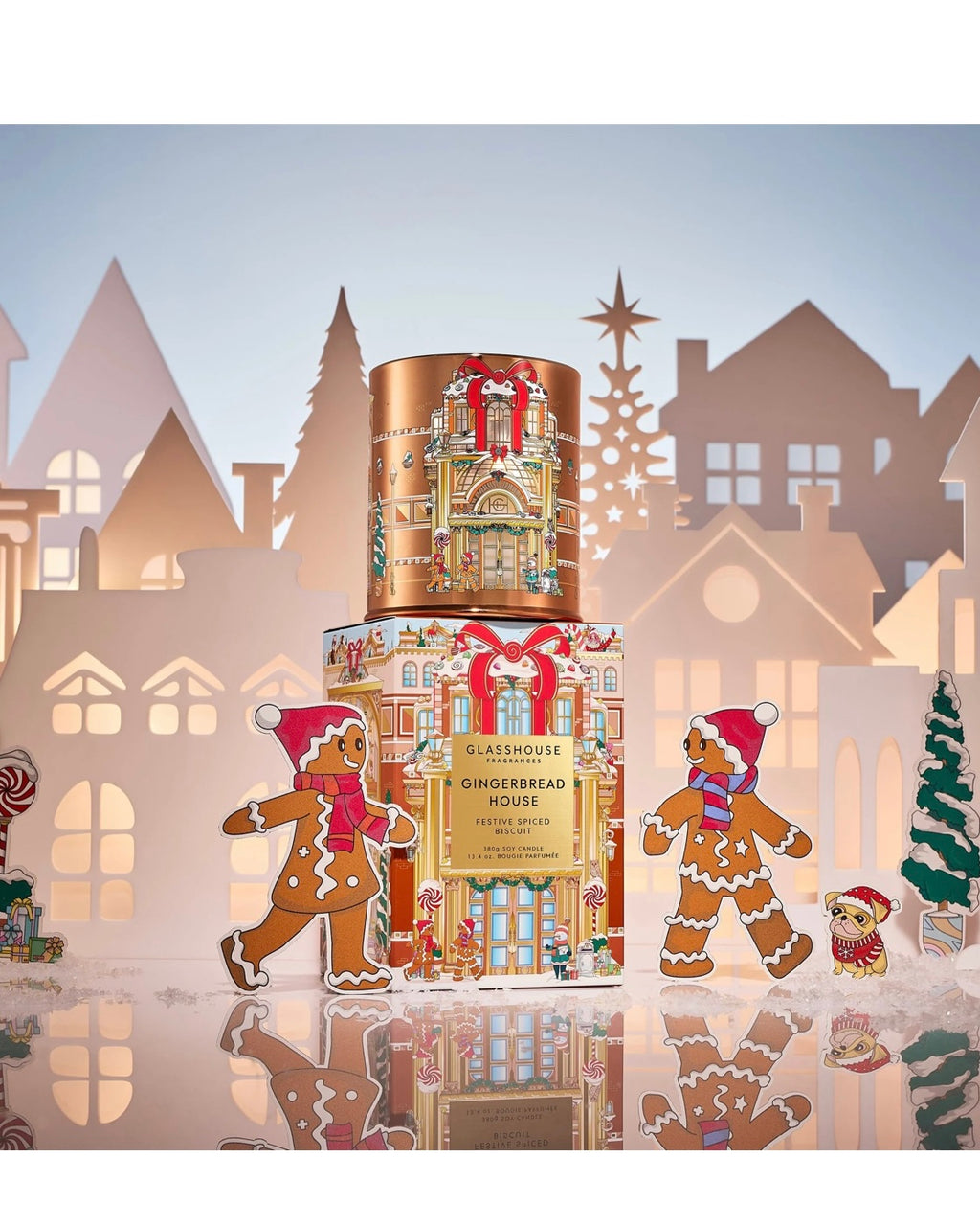 Gingerbread House 380g Triple Scented Soy Candle - Festive Spiced Biscuit