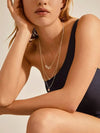 Carol Layered Necklace 3-in-1 - Gold Plated Crystal