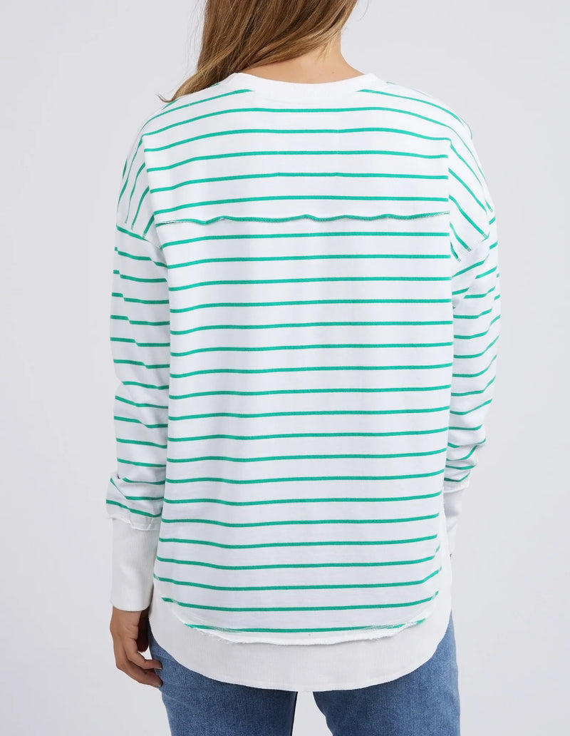 Simplified Crew / Green Stripe