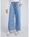 Greta  Wide Leg Pant / Mid Blue