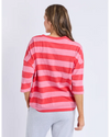 Mazie Block Stripe Sweat / Chateau Rose