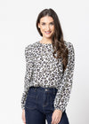 Gratitude Top - Sage Leopard