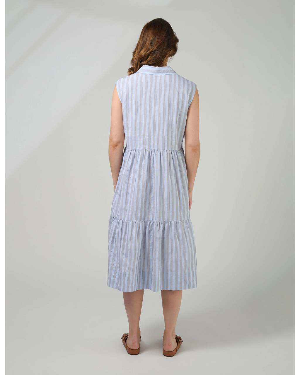 Ellie Dress - Sand Stripe