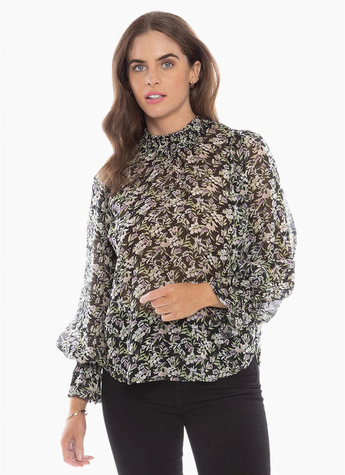 Camino Blouse - Berry Sprig