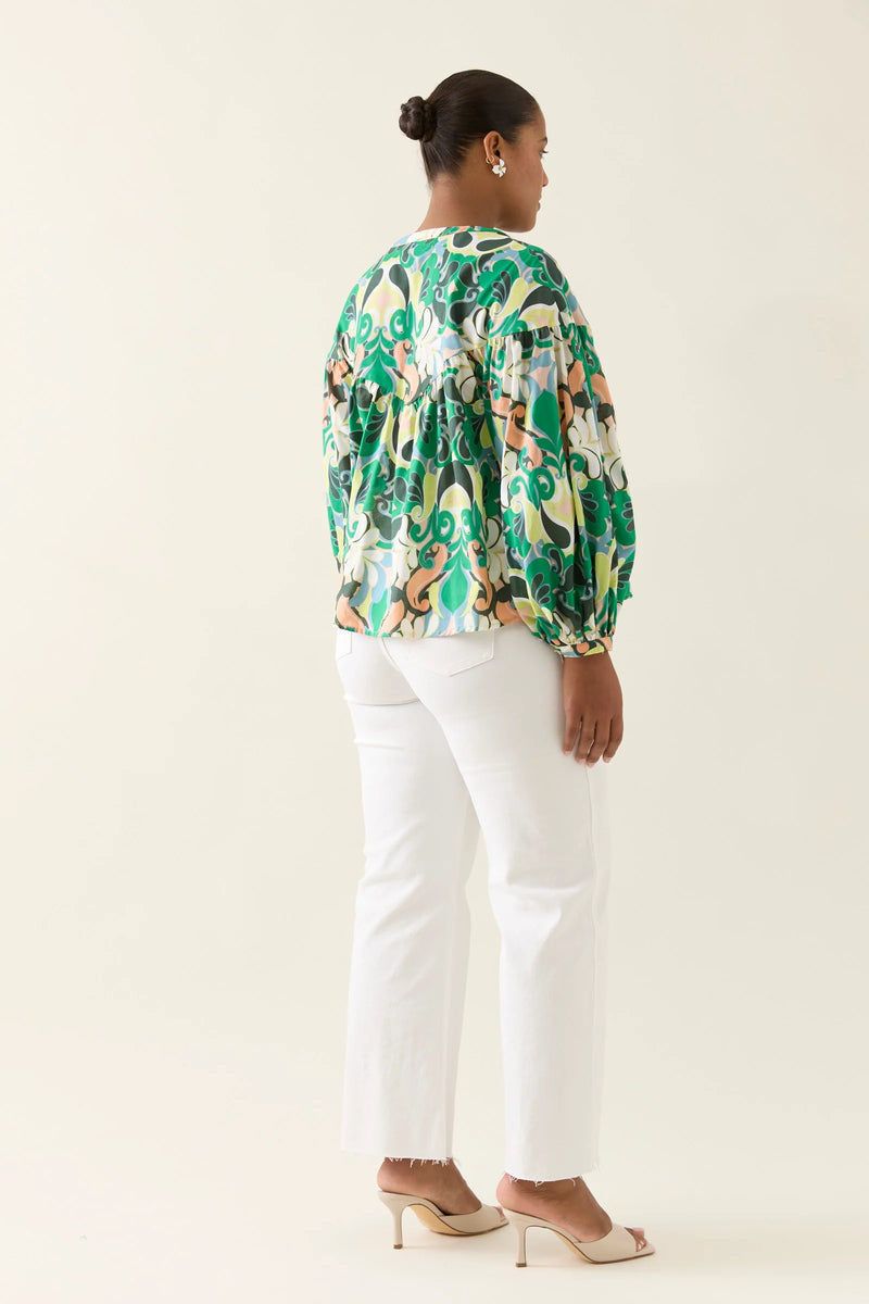 Aurora Button Blouse - Paisley