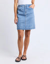 Birdie Denim Skirt / Light Blue