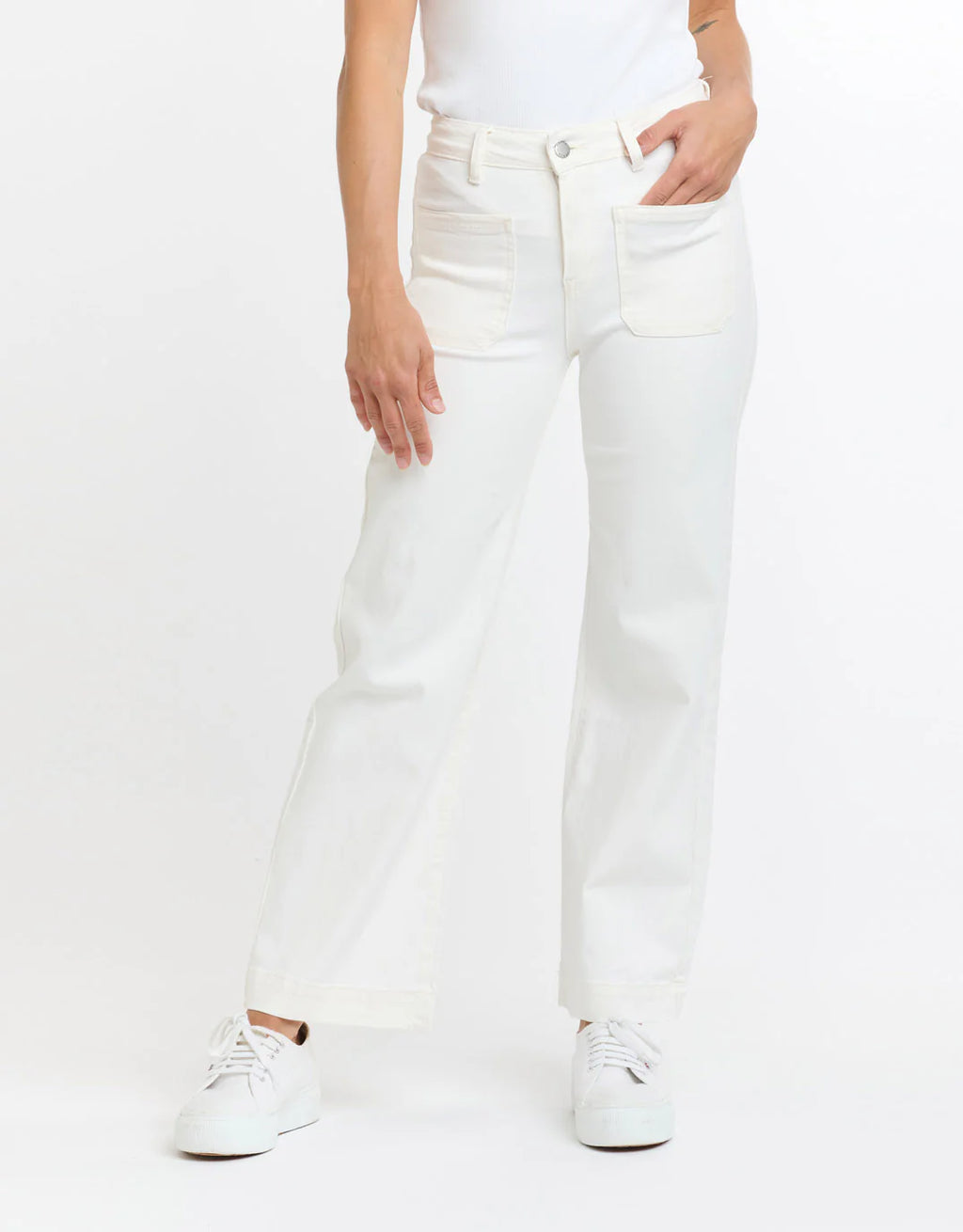 Bobbi 7/8 Denim Jeans - White