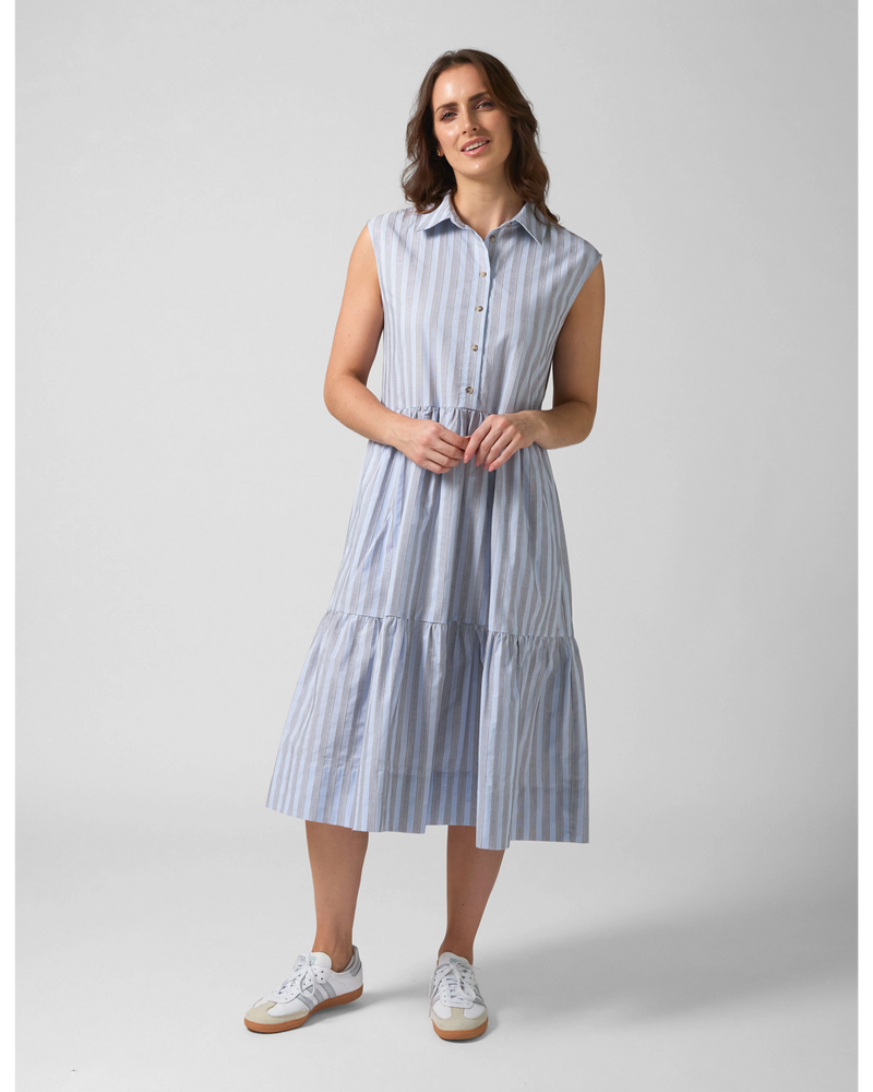 Ellie Dress - Sand Stripe