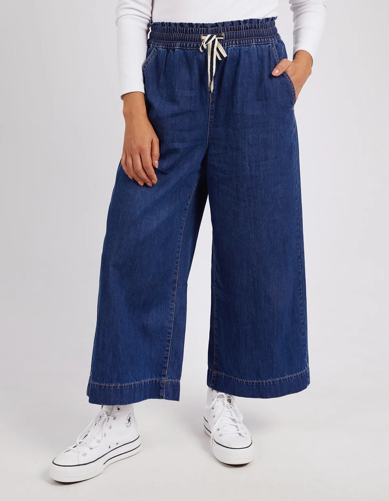 Greta Wide Leg Pant /  Dark Blue Wash