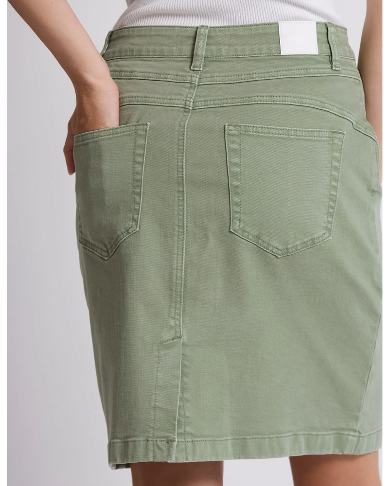 Strike Skirt - Khaki Denim