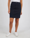 Belle Denim Skirt / Washed Black