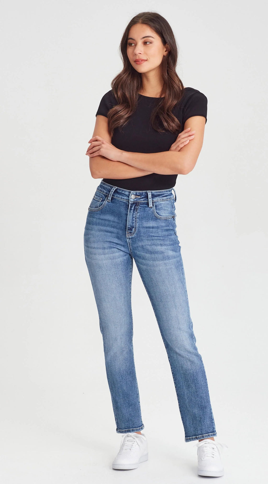 Peachy Push Up Jean - Denim Blue / Short Stuff