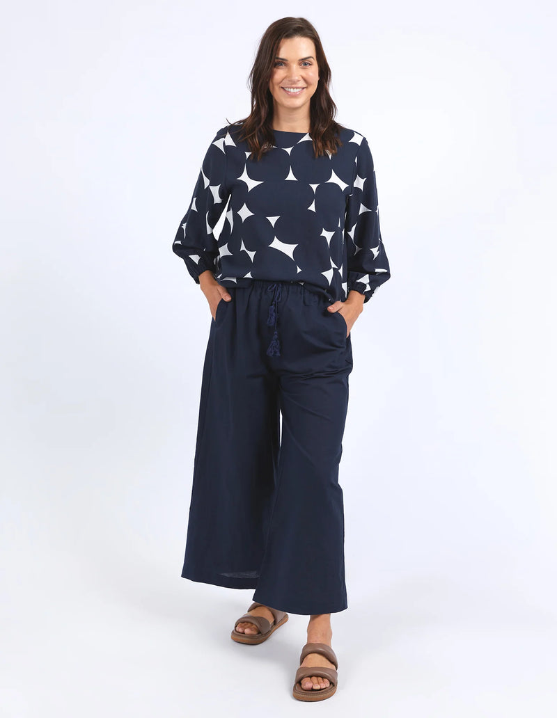 Demi Spot Top / Navy