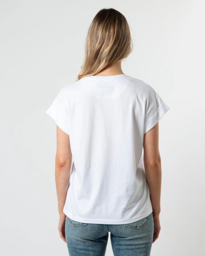 Cuff Sleeve T-Shirt / White California