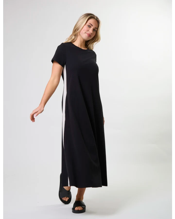 Leah Dress / Black Stipe