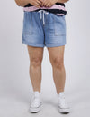 Emma Relaxed Denim Short - Mid Blue Wash