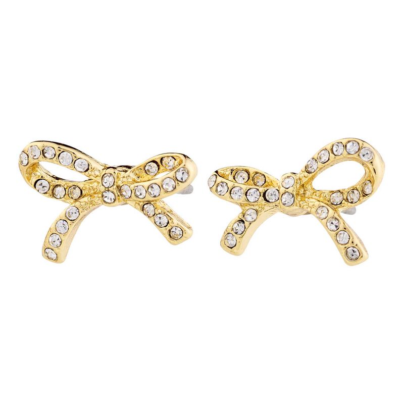Catharina Recycled Earrings - Gold Plated - Crystal