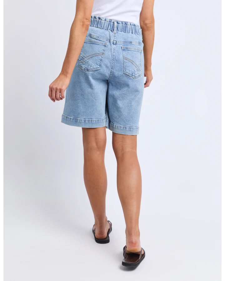 Atlas Long Denim Short / Mid Blue Wash