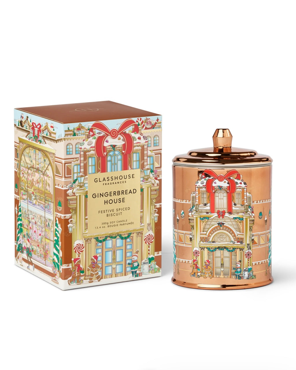 Gingerbread House 380g Triple Scented Soy Candle - Festive Spiced Biscuit