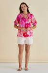 Joanne Blouse / Floral Abstract