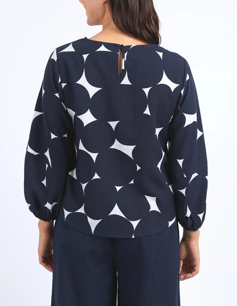 Demi Spot Top / Navy