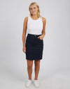 Belle Denim Skirt / Washed Black