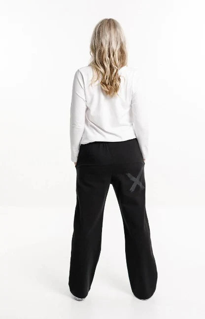 Avenue Pants - Black with Black Cross