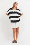 Jardin Stripe TShirt - Black