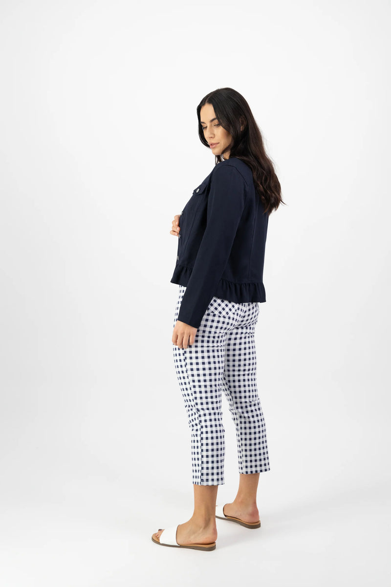 Jacket with Frill Hem - Ink