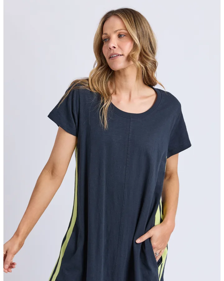 Recovery Dress / Navy - Neon Yellow