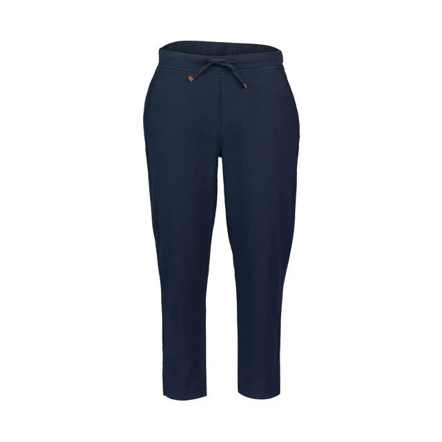 7/8 Length Slim Leg Elastic Waist Pant - Ink