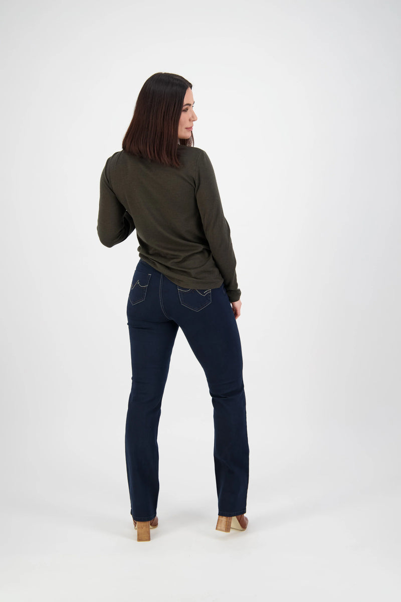 Straight Leg Full Length Jean - Indigo Denim