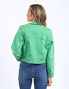 Hazel Denim Jacket / Green Briar