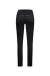 Straight Leg Full Length Pinwale Cord Pant with Fly - Black