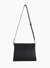 Large Compartments Bag - Black / Leather