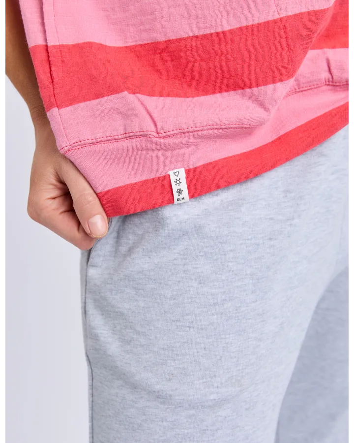 Mazie Block Stripe Sweat / Chateau Rose