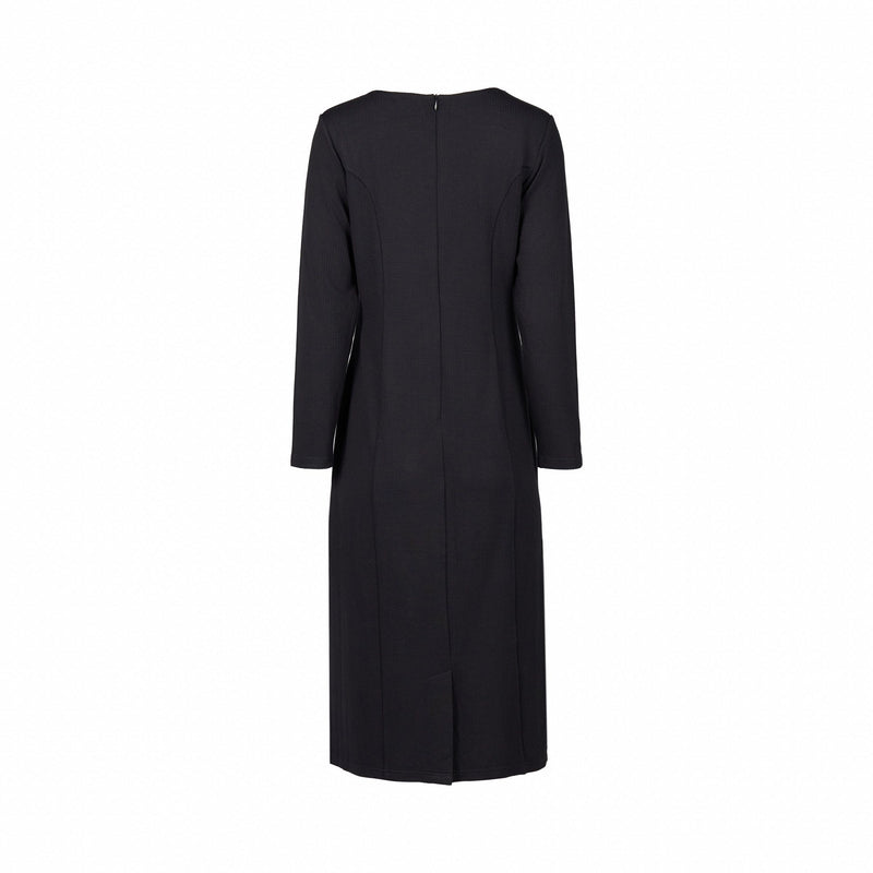 Long Sleeve Knit Dress - Midnight