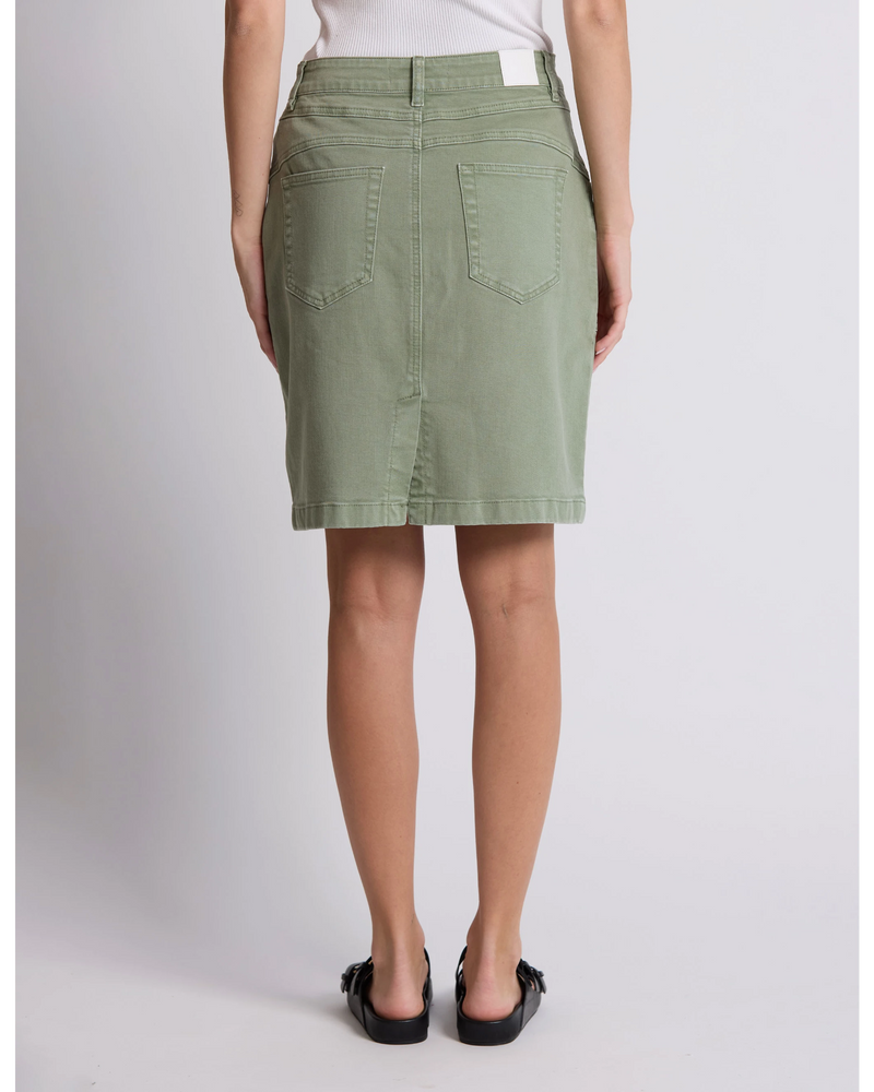 Strike Skirt - Khaki Denim
