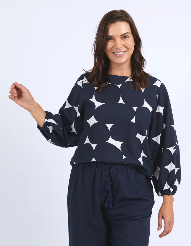 Demi Spot Top / Navy