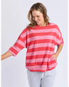 Mazie Block Stripe Sweat / Chateau Rose