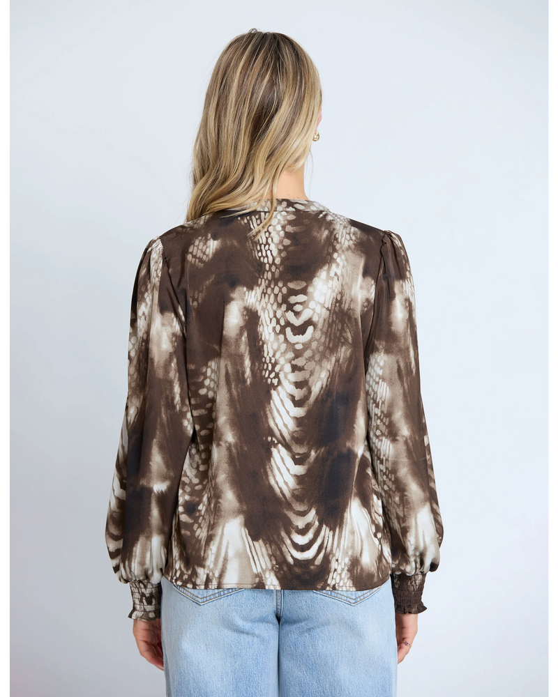 Cecily Blouse/ Brown Python