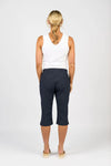 Below Knee Skinny Leg Elastic Waist Pant - Ink