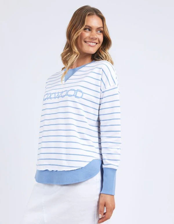 Simplified Crew - Blue/White Stripe