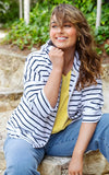 Beachy Hoodie Stripe / White