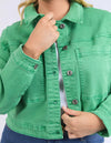 Hazel Denim Jacket / Green Briar