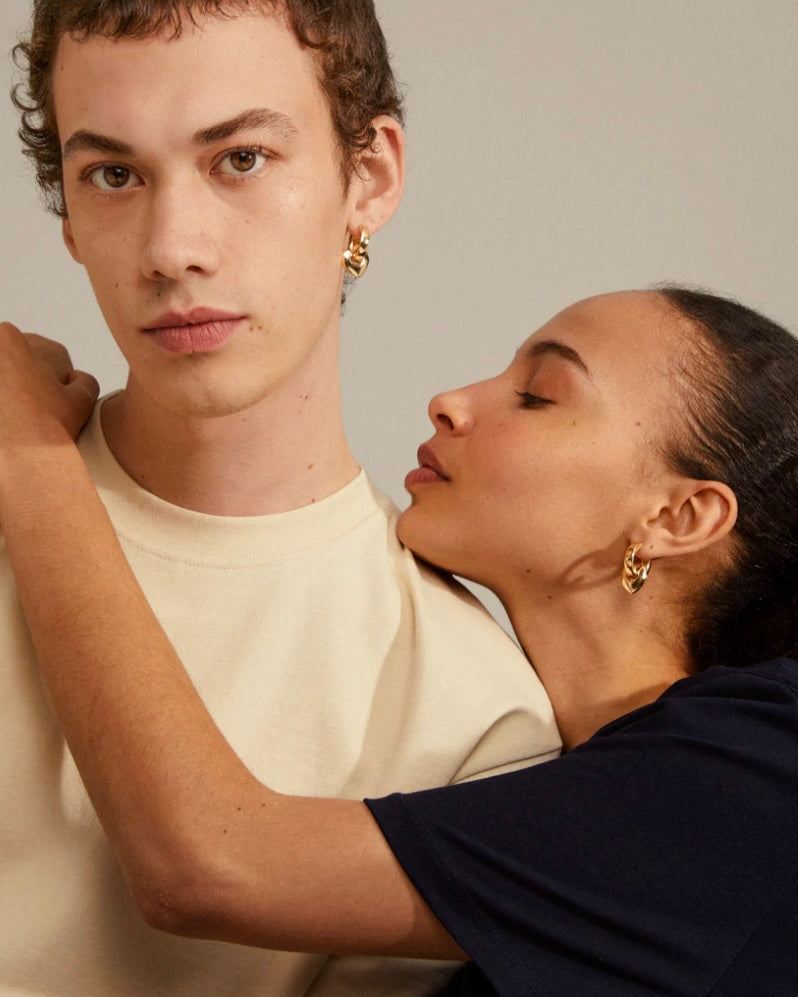 Iokaste Recycled Chunky Hoops - Gold Plated