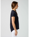 Soho  Cuff Tee / Deep Navy Leopard Cross