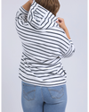 Beachy Hoodie Stripe / White