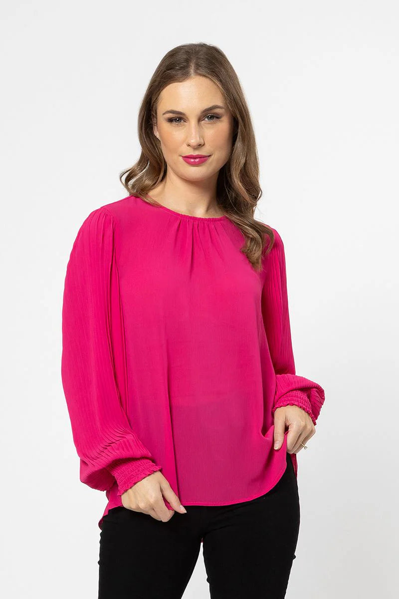 Winsome Blouse - Hot Pink